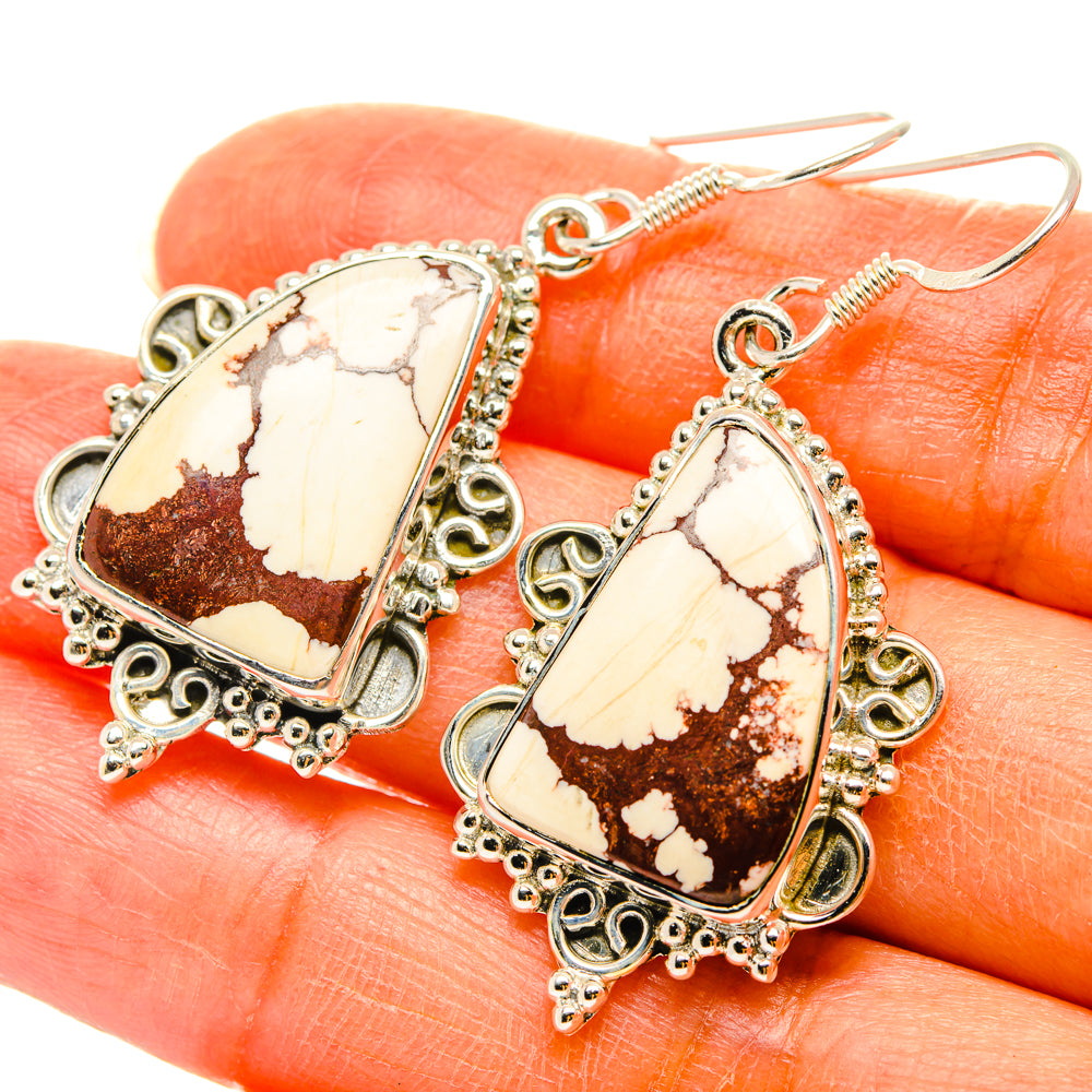 Wild Horse Jasper Earrings handcrafted by Ana Silver Co - EARR428674