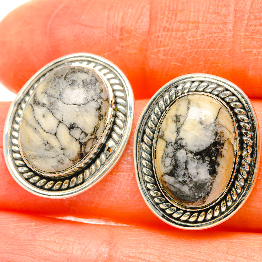 Pinolith Jasper Earrings handcrafted by Ana Silver Co - EARR428675
