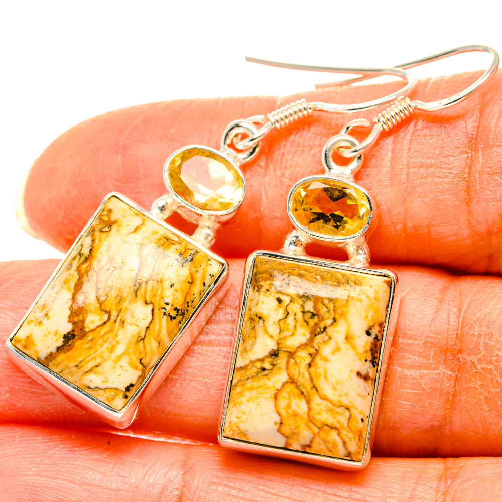 Brecciated Mookaite Earrings handcrafted by Ana Silver Co - EARR428680