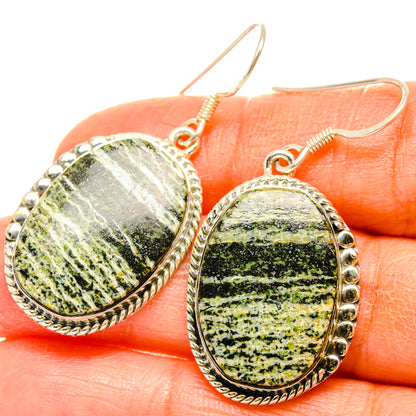 Green Swiss Opal Earrings handcrafted by Ana Silver Co - EARR428682