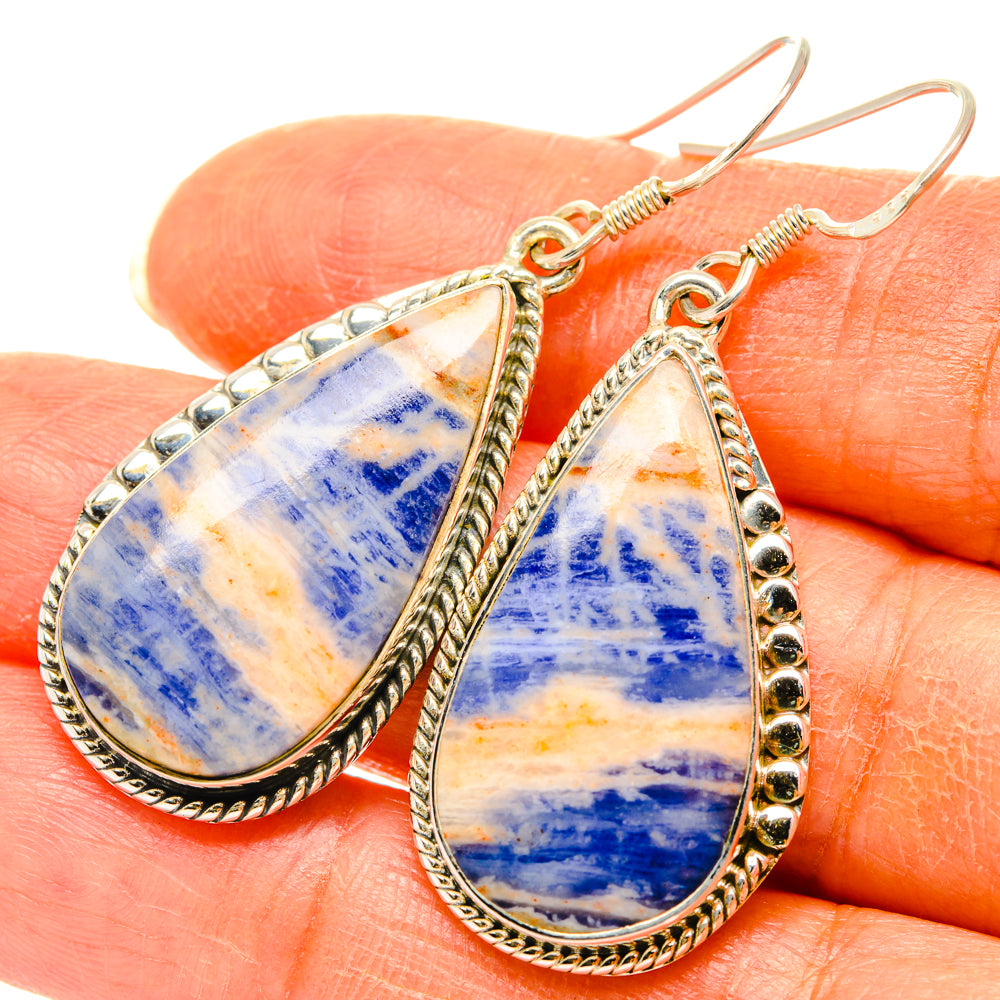 Sodalite Earrings handcrafted by Ana Silver Co - EARR428687