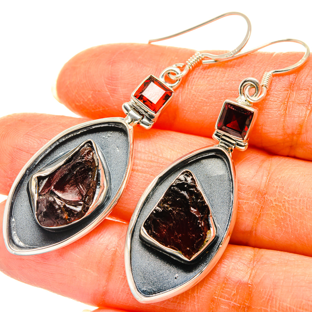 Garnet Earrings handcrafted by Ana Silver Co - EARR428688