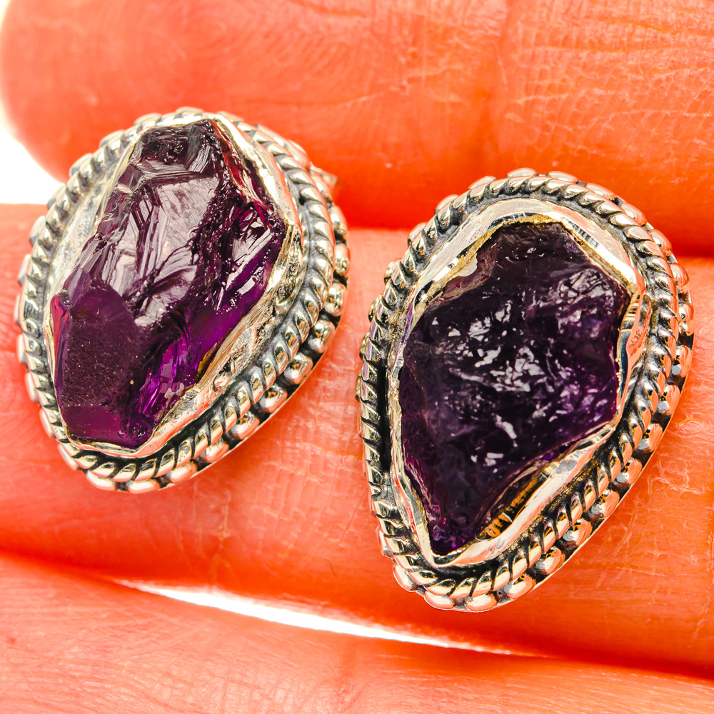 Amethyst Earrings handcrafted by Ana Silver Co - EARR428708