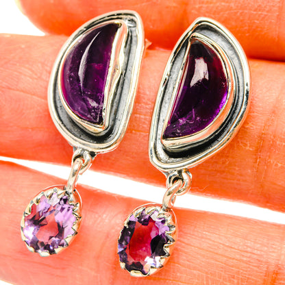 Amethyst Earrings handcrafted by Ana Silver Co - EARR428710