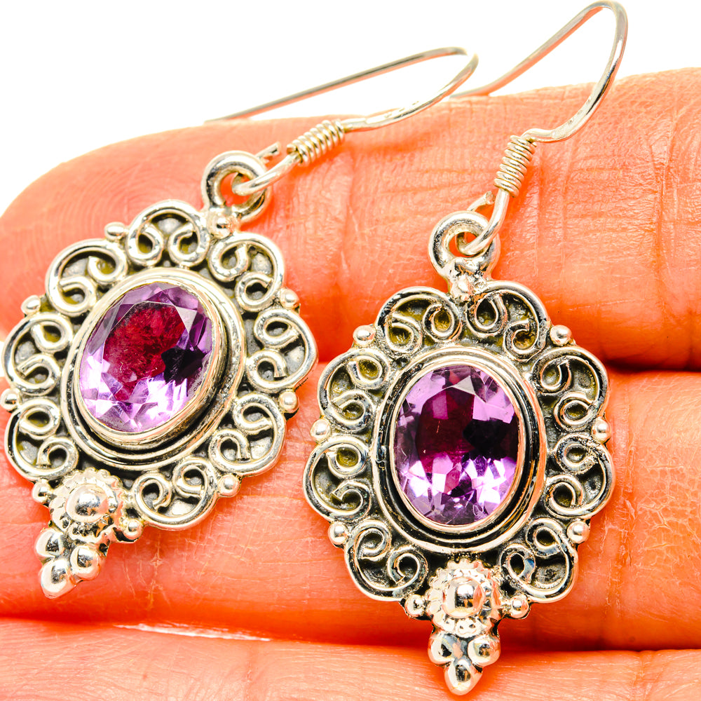 Amethyst Earrings handcrafted by Ana Silver Co - EARR428713