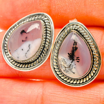 Dendritic Opal Earrings handcrafted by Ana Silver Co - EARR428714