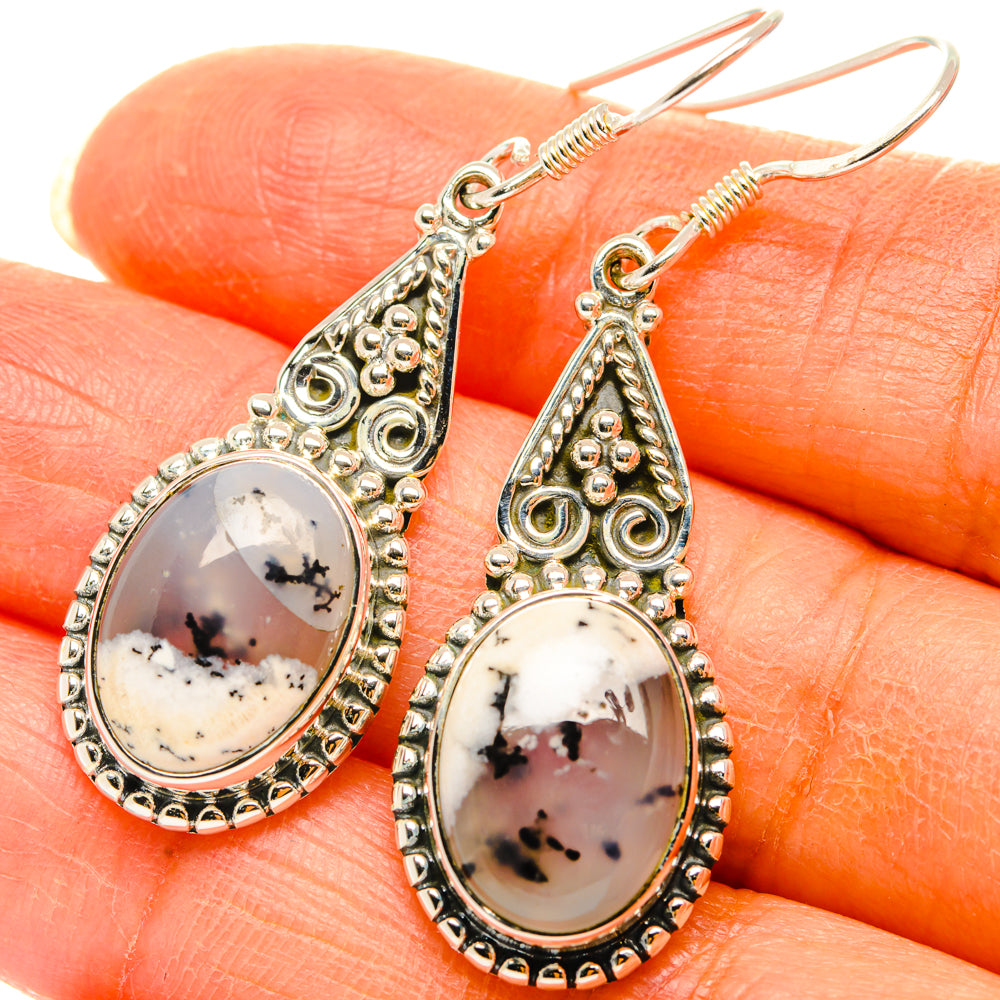 Dendritic Opal Earrings handcrafted by Ana Silver Co - EARR428715