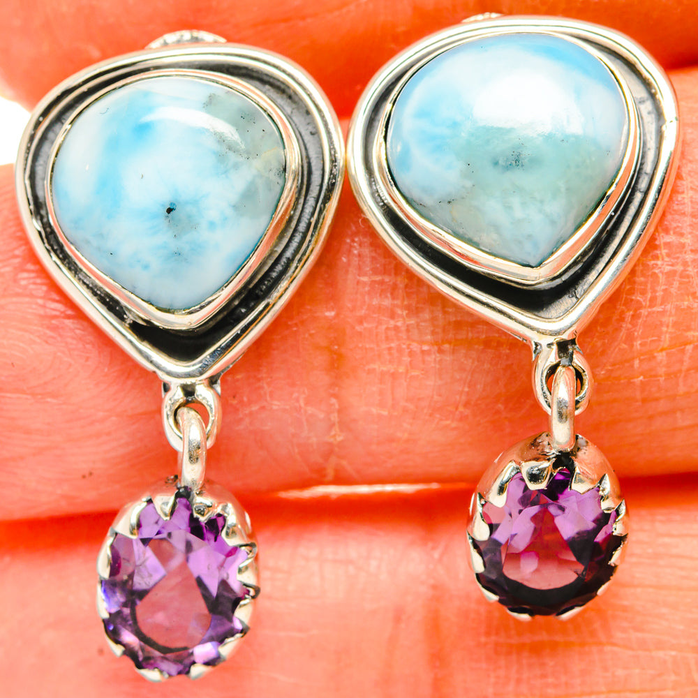 Larimar Earrings handcrafted by Ana Silver Co - EARR428716