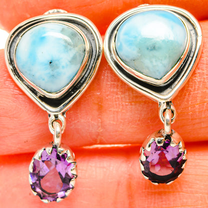 Larimar Earrings handcrafted by Ana Silver Co - EARR428716