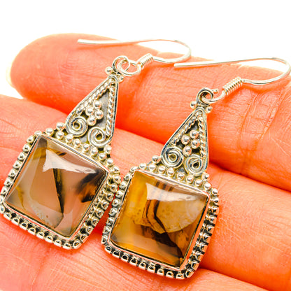 Montana Agate Earrings handcrafted by Ana Silver Co - EARR428723