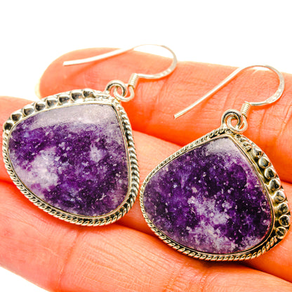 Lepidolite Earrings handcrafted by Ana Silver Co - EARR428729