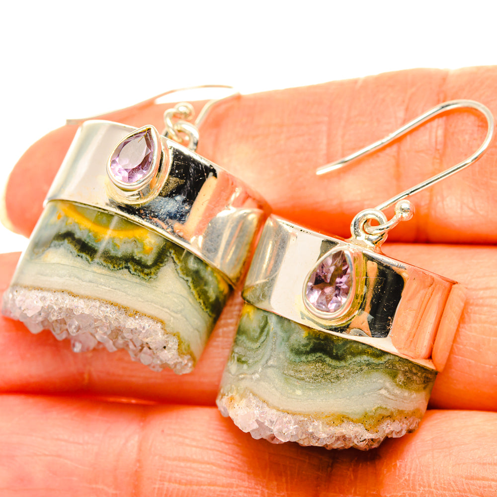 Amethyst Stalactite Earrings handcrafted by Ana Silver Co - EARR428732