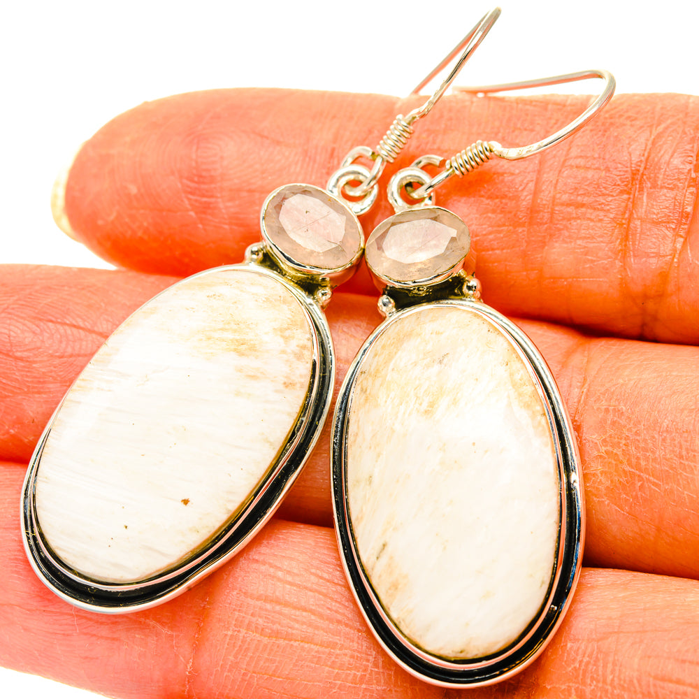 Scolecite Earrings handcrafted by Ana Silver Co - EARR428733
