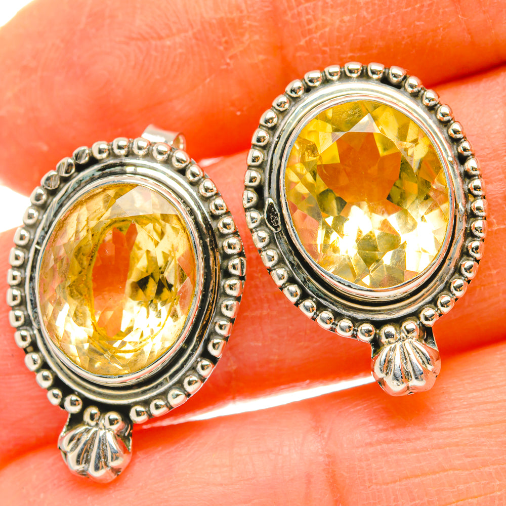 Citrine Earrings handcrafted by Ana Silver Co - EARR428734