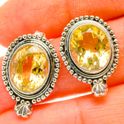 Citrine Earrings handcrafted by Ana Silver Co - EARR428734