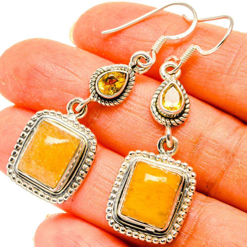 Rutilated Quartz Earrings handcrafted by Ana Silver Co - EARR428735