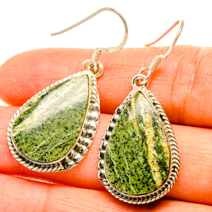 Green Swiss Opal Earrings handcrafted by Ana Silver Co - EARR428737