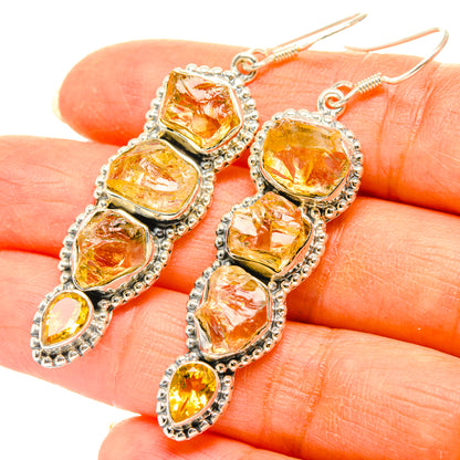 Citrine Earrings handcrafted by Ana Silver Co - EARR428738