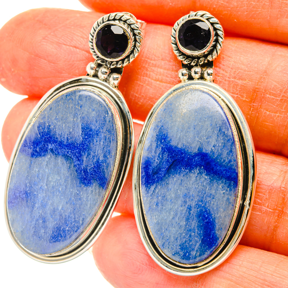 Sodalite Earrings handcrafted by Ana Silver Co - EARR428740