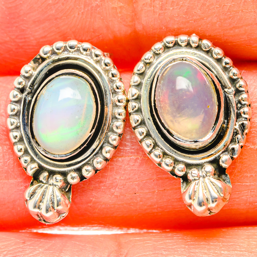 Ethiopian Opal Earrings handcrafted by Ana Silver Co - EARR428748