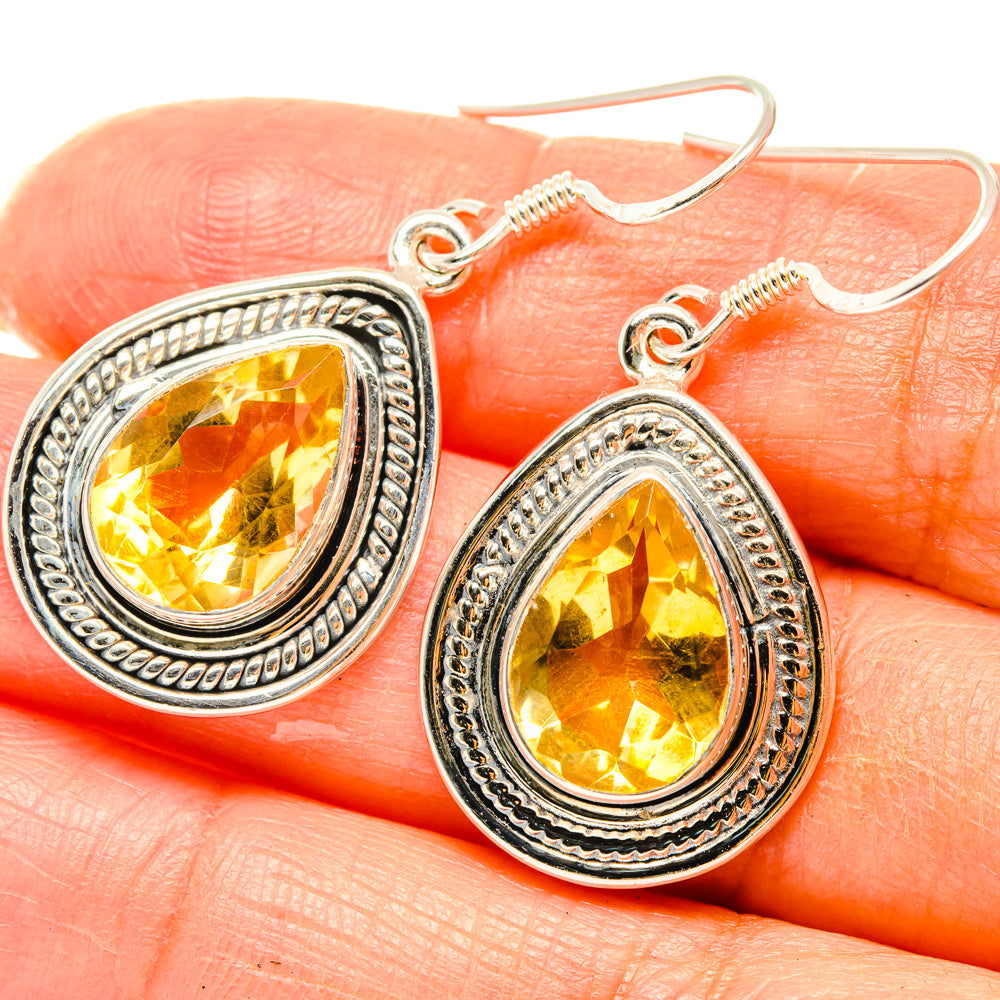 Citrine Earrings handcrafted by Ana Silver Co - EARR428754