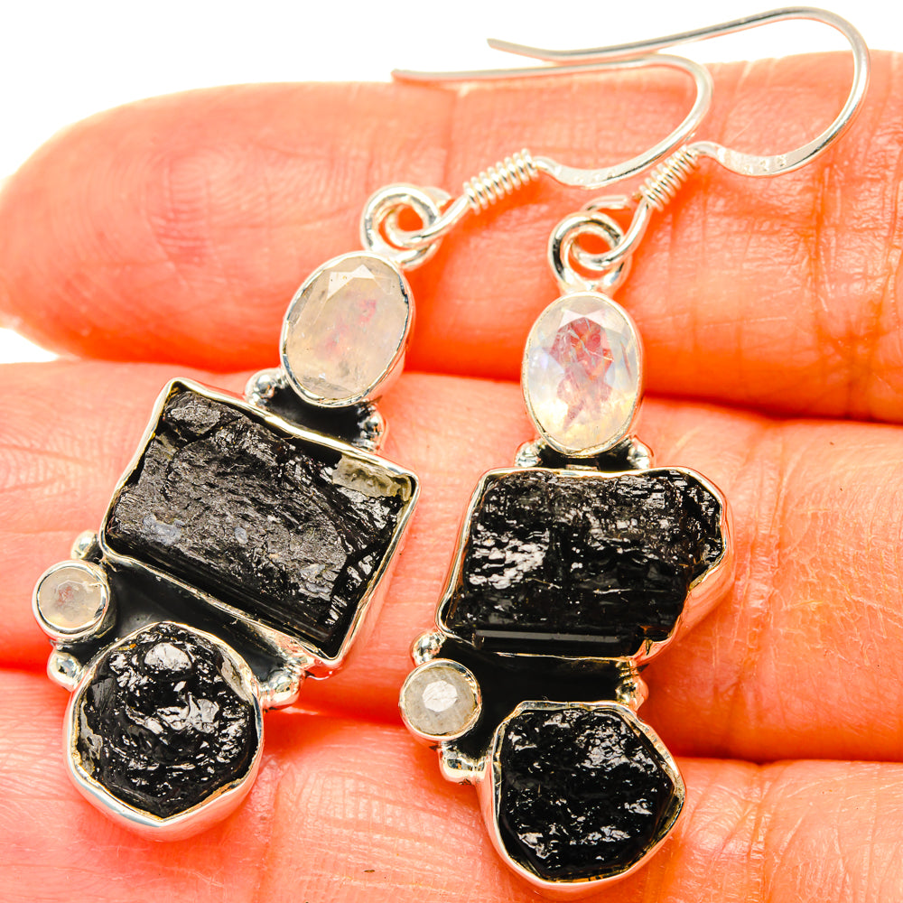 Black Tourmaline Earrings handcrafted by Ana Silver Co - EARR428755