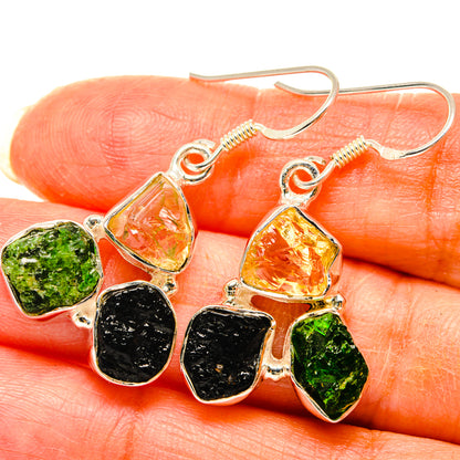 Black Tourmaline Earrings handcrafted by Ana Silver Co - EARR428756