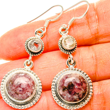 Lepidolite Earrings handcrafted by Ana Silver Co - EARR428761