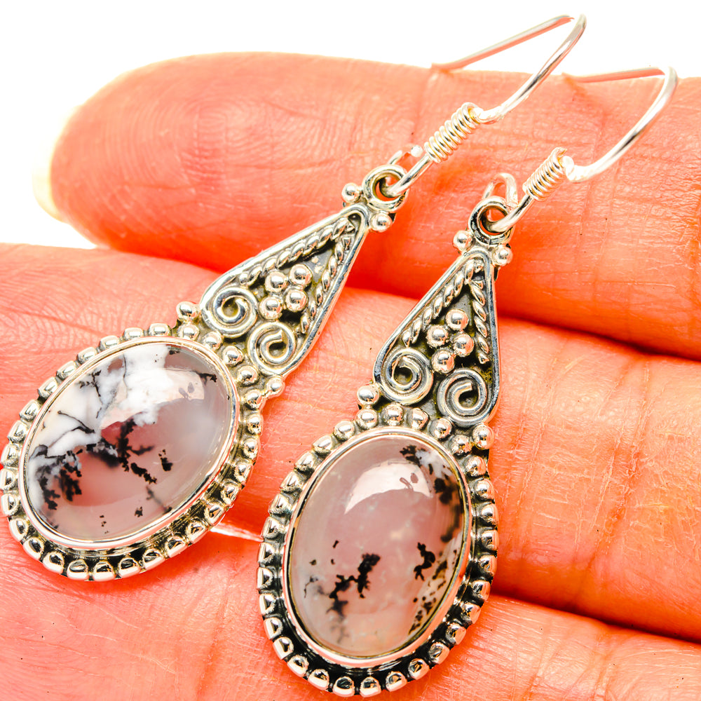 Dendritic Opal Earrings handcrafted by Ana Silver Co - EARR428768