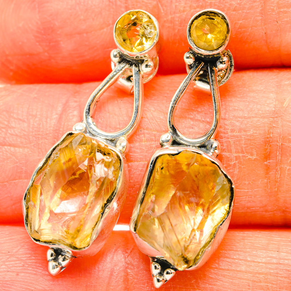 Citrine Earrings handcrafted by Ana Silver Co - EARR428769