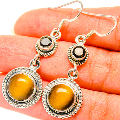 Tiger Eye Earrings handcrafted by Ana Silver Co - EARR428770