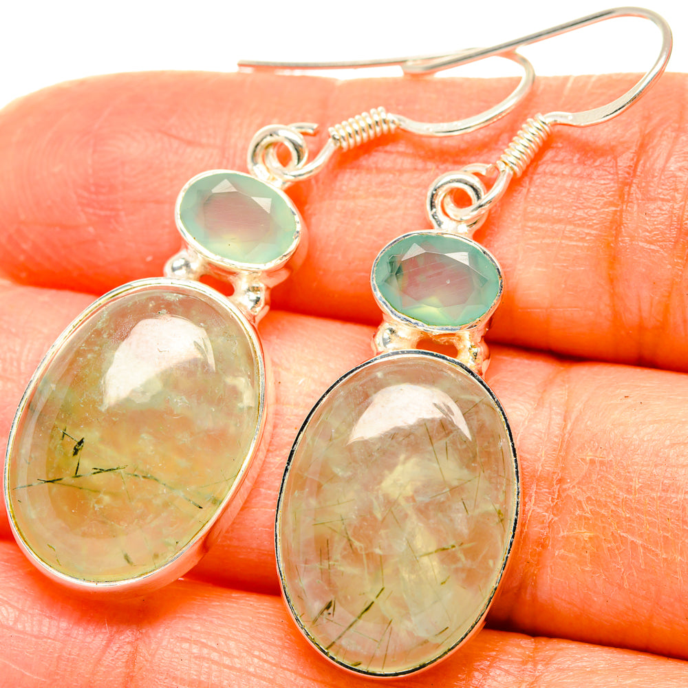 Prehnite Earrings handcrafted by Ana Silver Co - EARR428771