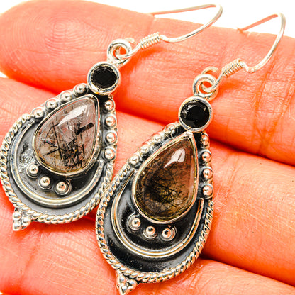 Tourmalinated Quartz Earrings handcrafted by Ana Silver Co - EARR428775