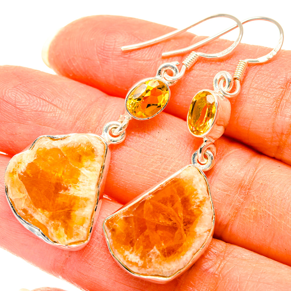 Citrine Earrings handcrafted by Ana Silver Co - EARR428776