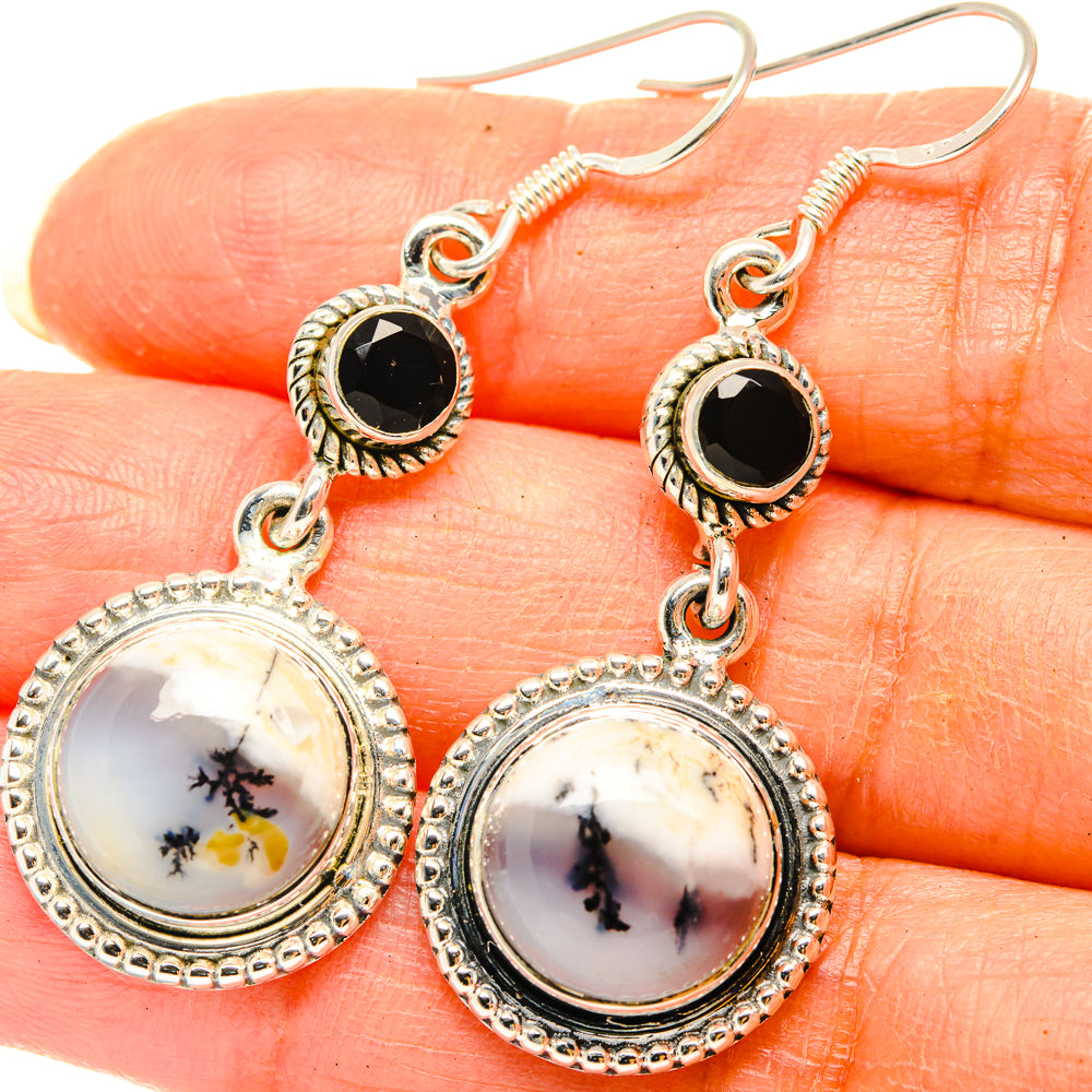 Dendritic Opal Earrings handcrafted by Ana Silver Co - EARR428782