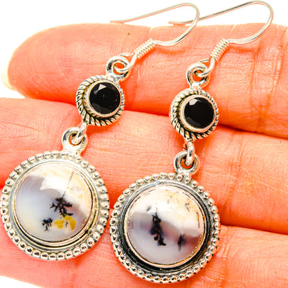 Dendritic Opal Earrings handcrafted by Ana Silver Co - EARR428782