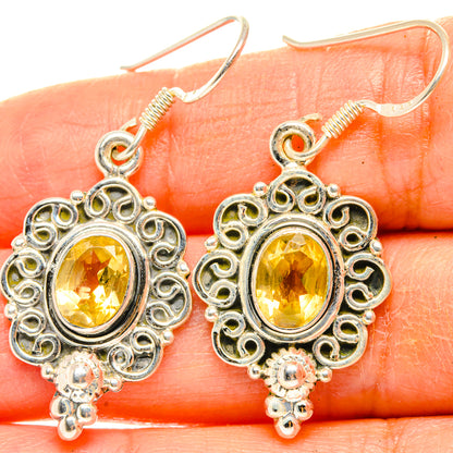 Citrine Earrings handcrafted by Ana Silver Co - EARR428794