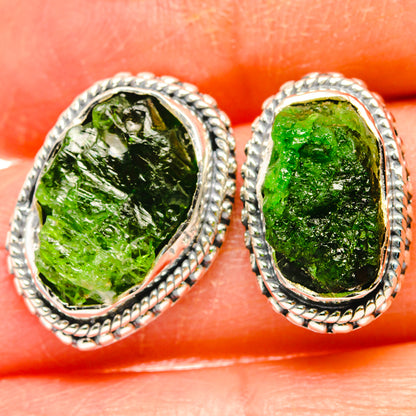 Chrome Diopside Earrings handcrafted by Ana Silver Co - EARR428797