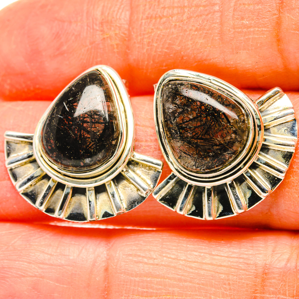 Tourmalinated Quartz Earrings handcrafted by Ana Silver Co - EARR428803