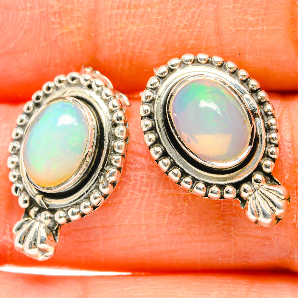 Ethiopian Opal Earrings handcrafted by Ana Silver Co - EARR428808