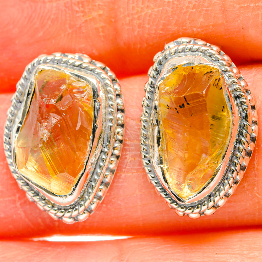 Citrine Earrings handcrafted by Ana Silver Co - EARR428809