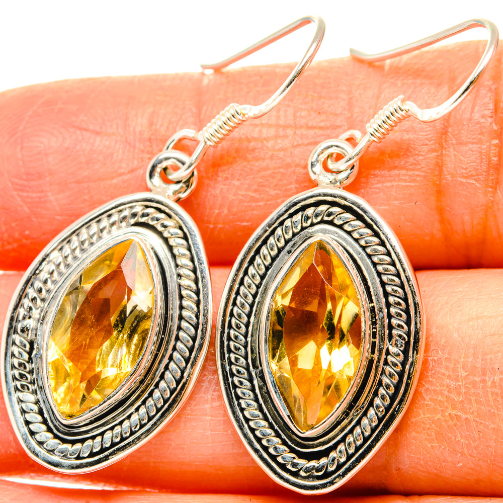 Citrine Earrings handcrafted by Ana Silver Co - EARR428810