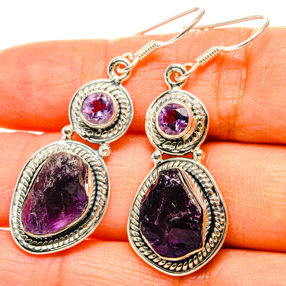 Amethyst Earrings handcrafted by Ana Silver Co - EARR428814