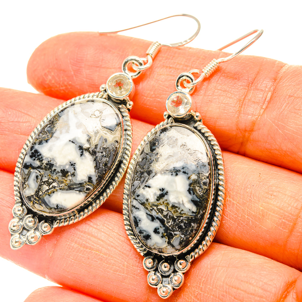 Dendritic Opal Earrings handcrafted by Ana Silver Co - EARR428824