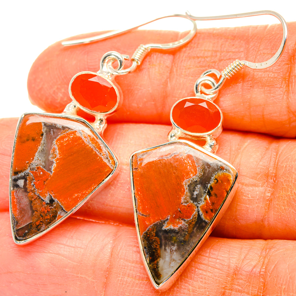 Brecciated Mookaite Earrings handcrafted by Ana Silver Co - EARR428825