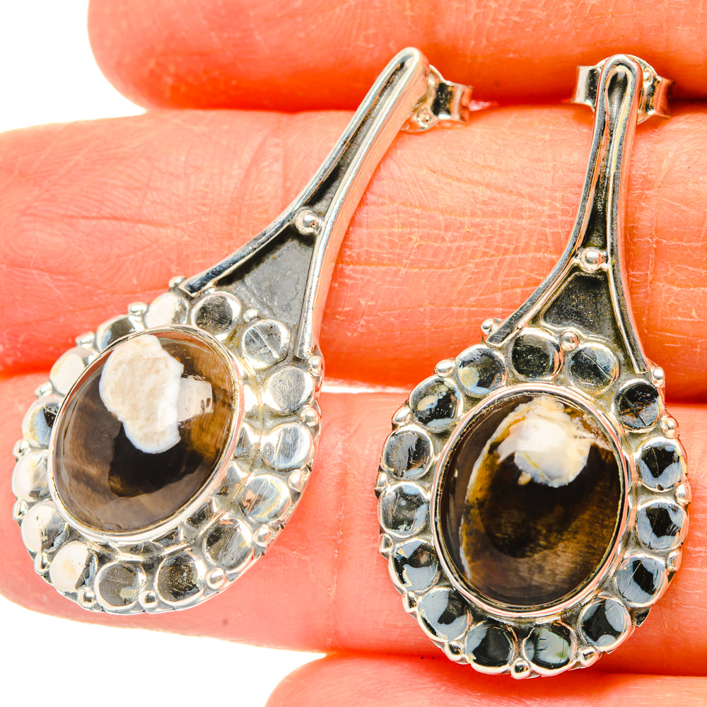Peanut Wood Jasper Earrings handcrafted by Ana Silver Co - EARR428826