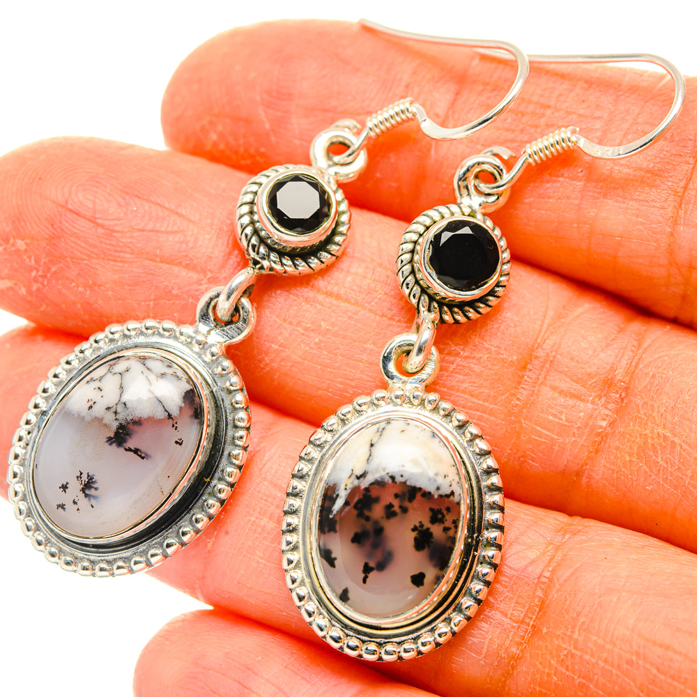 Dendritic Opal Earrings handcrafted by Ana Silver Co - EARR428830