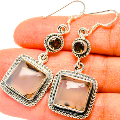 Montana Agate Earrings handcrafted by Ana Silver Co - EARR428836