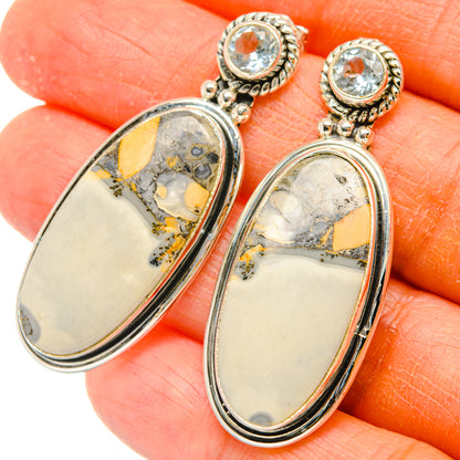 Peanut Wood Jasper Earrings handcrafted by Ana Silver Co - EARR428837