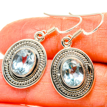 Blue Topaz Earrings handcrafted by Ana Silver Co - EARR428846